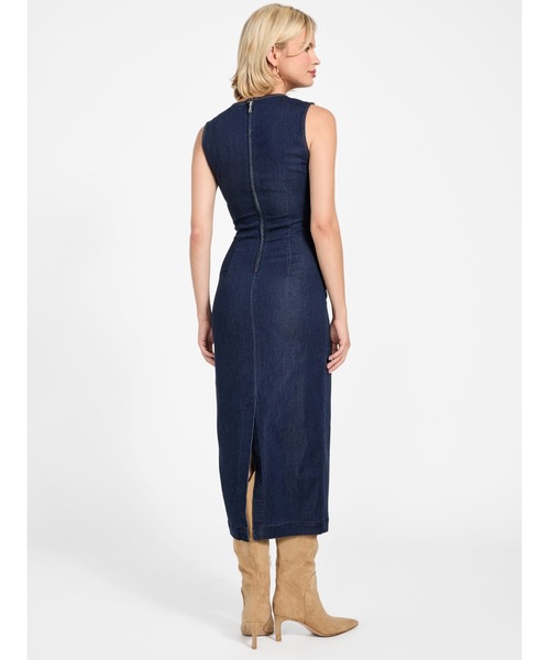 Guess（ゲス）の「SL Dahlia Denim Dress ワンピース（ワンピース・レディース・インディゴブルー・X-SMALL/SMALL/MEDIUM）」の7枚目の写真