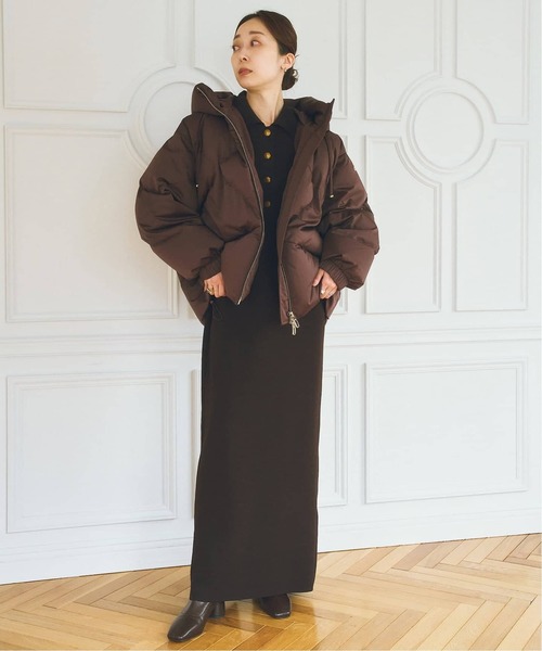 DUNO（デュノ）の「《追加3・NOBLE別注》DUNO/デュノ PEGGIE(ペギー)（ダウンジャケット/コート・レディース・ブラウン・MEDIUM/SMALL）」の2枚目の写真