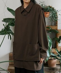 MALEN（マレン）の「ユニセックスシャツベストブラウン（シャツ/ブラウス）」