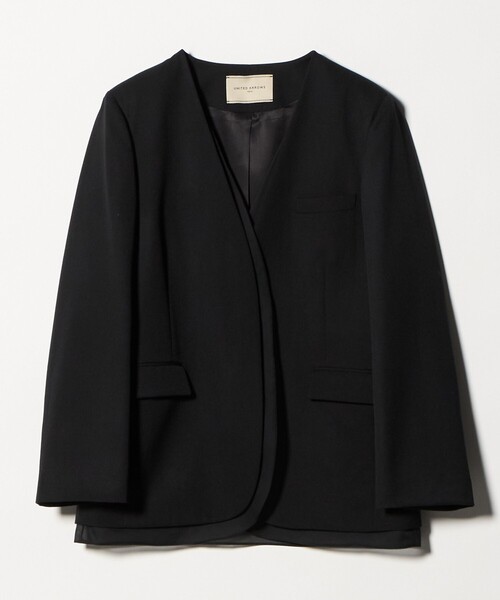 UNITED ARROWS（ユナイテッドアローズ）の「オーガンジー コンビ ジャケット（ノーカラージャケット・レディース・ブラック/オフホワイト・38/36）」の14枚目の写真