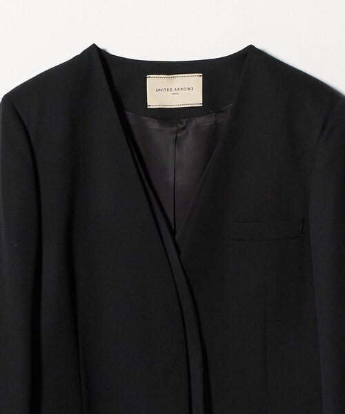 UNITED ARROWS（ユナイテッドアローズ）の「オーガンジー コンビ ジャケット（ノーカラージャケット・レディース・ブラック/オフホワイト・38/36）」の16枚目の写真