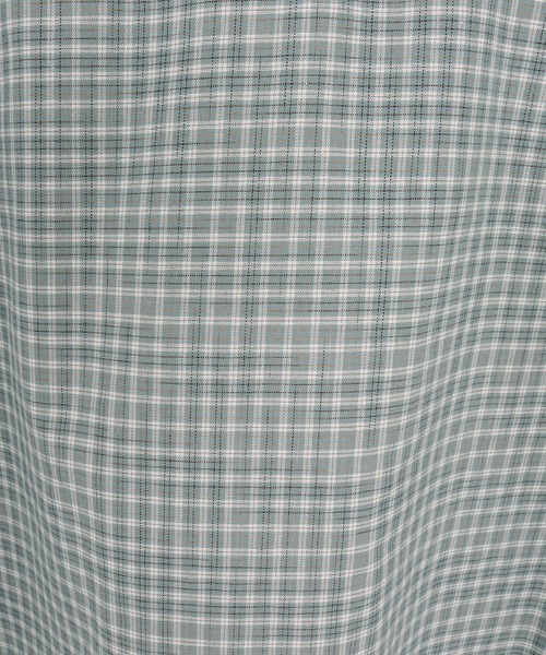 ADAM PATEK(アダムパテック)の「ADAMPATEK/small check wide shirt/スモールチェック刺繍入りワイドボックスシャツ(シャツ/ブラウス・メンズ・グリーン/ブラック・2/1)」の20枚目の写真