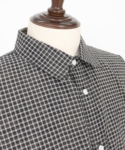 ADAM PATEK(アダムパテック)の「ADAMPATEK/small check wide shirt/スモールチェック刺繍入りワイドボックスシャツ(シャツ/ブラウス・メンズ・グリーン/ブラック・2/1)」の21枚目の写真