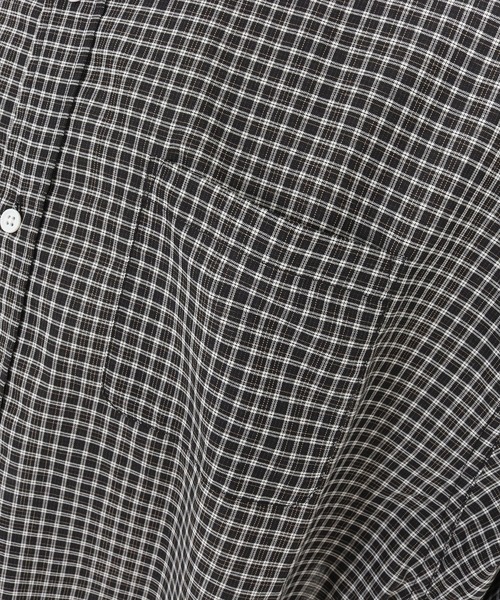 ADAM PATEK(アダムパテック)の「ADAMPATEK/small check wide shirt/スモールチェック刺繍入りワイドボックスシャツ(シャツ/ブラウス・メンズ・グリーン/ブラック・2/1)」の22枚目の写真
