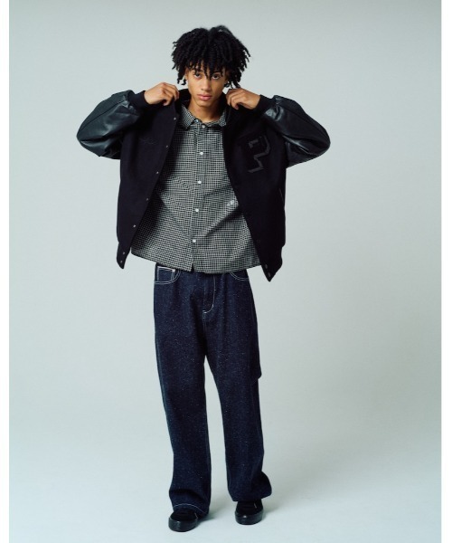 ADAM PATEK(アダムパテック)の「ADAMPATEK/small check wide shirt/スモールチェック刺繍入りワイドボックスシャツ(シャツ/ブラウス・メンズ・グリーン/ブラック・2/1)」の17枚目の写真