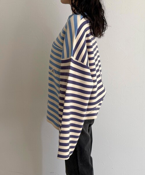 fredy emue（フレディエミュ）の「【GEVACO/ゲバコ】ボーダーニットプルオーバー（ニット/セーター・レディース・ブラック系その他/ブラック系その他2/レッド系その他/ブルー系その他・38）」の17枚目の写真