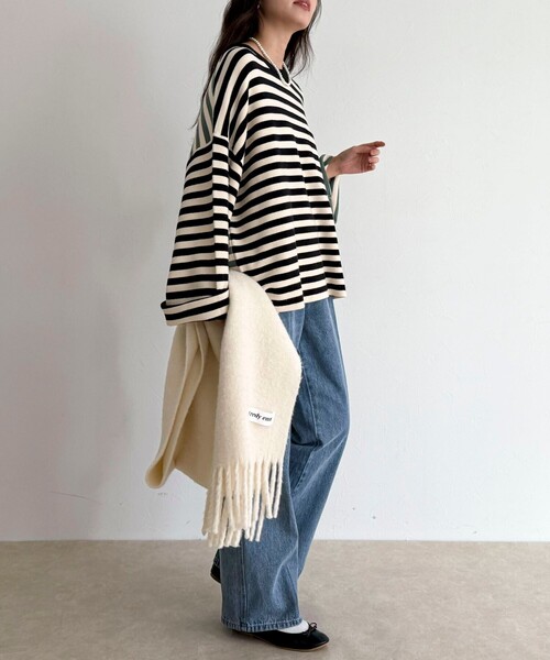 セール】【GEVACO/ゲバコ】ボーダーニットプルオーバー（ニット