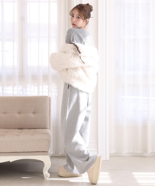 one after another NICE CLAUP（ワンアフターアナザーナイスクラップ）の「ケーブルニットアンサンブル（アンサンブル・レディース・アイボリー/杢グレー/ブラウン/ライトピンク・FREE）」の12枚目の写真