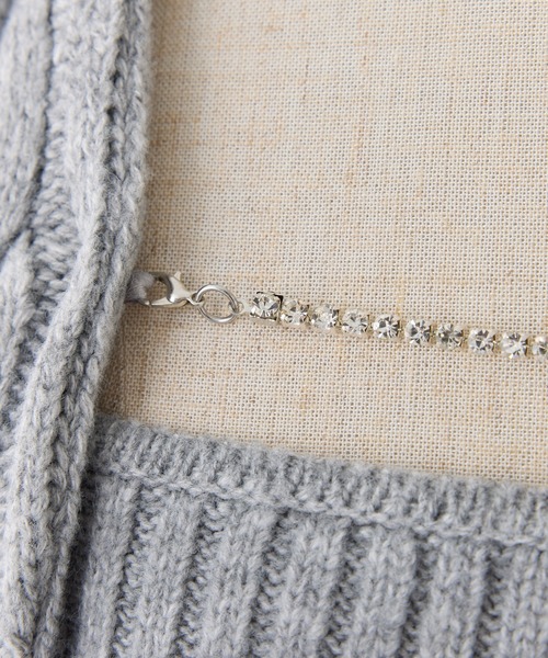 one after another NICE CLAUP（ワンアフターアナザーナイスクラップ）の「ケーブルニットアンサンブル（アンサンブル・レディース・アイボリー/杢グレー/ブラウン/ライトピンク・FREE）」の17枚目の写真