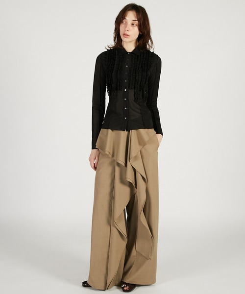 PRANK PROJECT（プランクプロジェクト）の「【Pre-Order】ウェーブドレープパンツ / Wave Drape Pants（その他パンツ・レディース・ブラック/マルチ/ベージュ・36/38）」の21枚目の写真