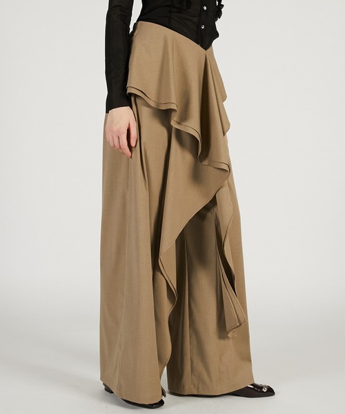 PRANK PROJECT（プランクプロジェクト）の「【Pre-Order】ウェーブドレープパンツ / Wave Drape Pants（その他パンツ・レディース・ブラック/マルチ/ベージュ・36/38）」の6枚目の写真