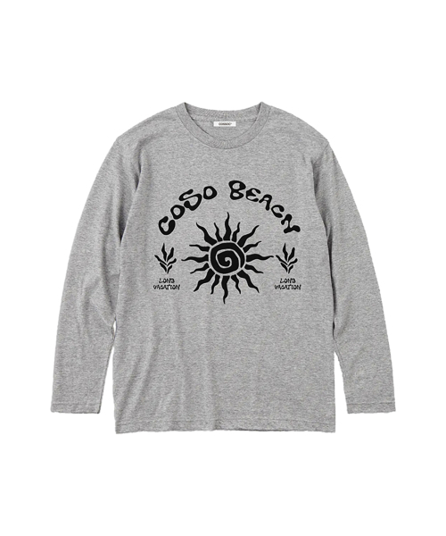 COSO(コソ)の「ビーチアートワークロングスリーブ(グレー)(Tシャツ/カットソー・レディース・グレー・LARGE/MEDIUM)」の6枚目の写真