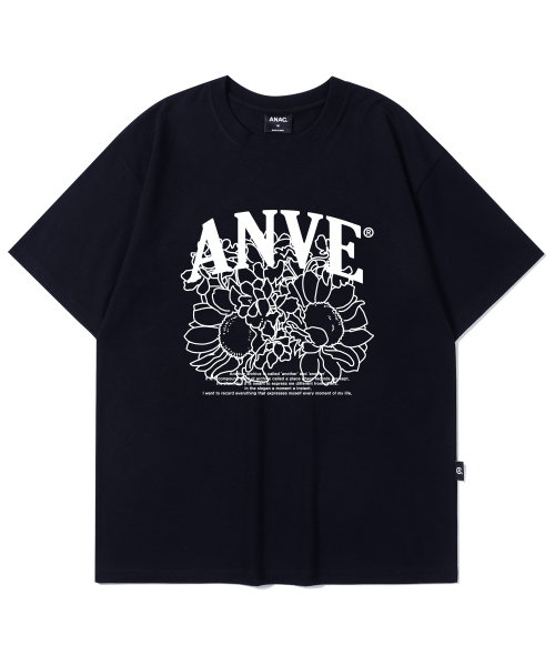 ANOTHER ARCHIVE(アナザーアーカイブ)の「フラワーズ ANVE 半袖Tシャツ_ネイビー(Tシャツ/カットソー・レディース・その他・LARGE)」の1枚目の写真