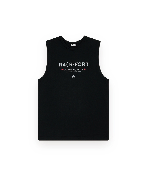 R-4(アールフォー)の「R-0055 / 25 SS - SOUVENIR SLEEVELESS(Tシャツ/カットソー・メンズ・ブラック・MEDIUM/LARGE)」の1枚目の写真