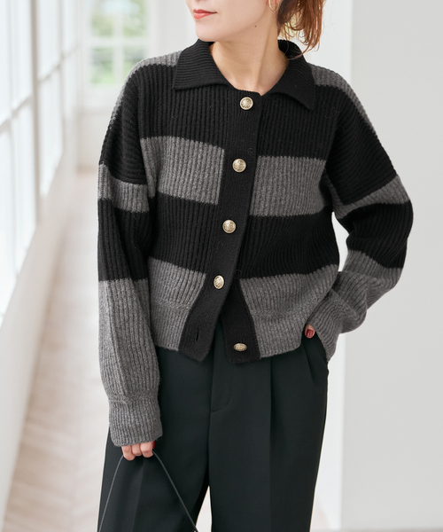 Spick & Span（スピックアンドスパン）の「ラガーボーダーニットカーディガン（カーディガン/ボレロ・レディース・その他1/その他4・FREE）」の18枚目の写真