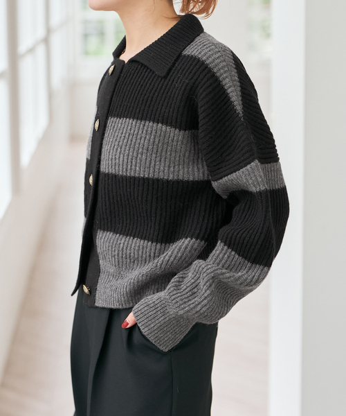 Spick & Span（スピックアンドスパン）の「ラガーボーダーニットカーディガン（カーディガン/ボレロ・レディース・その他1/その他4・FREE）」の19枚目の写真