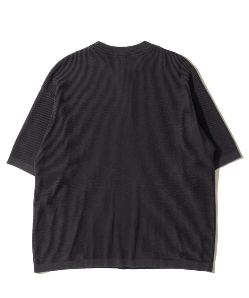 Healthknit(ヘルスニット)の「【Healthknit】Henleyneck S/S Knit / ヘンリーネック ニットTシャツ(Tシャツ/カットソー・メンズ・オリーブ/アイボリー/ブラック・MEDIUM/X-LARGE/LARGE)」の5枚目の写真