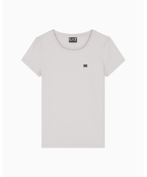 EMPORIO ARMANI EA7（エンポリオアルマーニイーエーセブン）の「<オンライン限定>【エンポリオ アルマーニ EA7】Core Lady Tシャツ スリムフィット ストレッチジャージー（Tシャツ/カットソー・レディース・ブラック/ライトグレー・LARGE/MEDIUM/SMALL/X-LARGE/X-SMALL）」の8枚目の写真