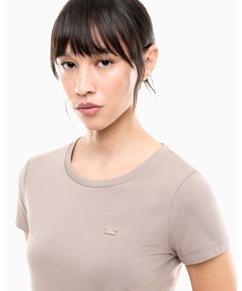 EMPORIO ARMANI EA7(エンポリオアルマーニイーエーセブン)の「<オンライン限定>【エンポリオ アルマーニ EA7】Core Lady Tシャツ スリムフィット ストレッチジャージー(Tシャツ/カットソー・レディース・ブラック/ライトグレー/サンドグレー・LARGE/MEDIUM/SMALL/X-LARGE/X-SMALL)」の17枚目の写真