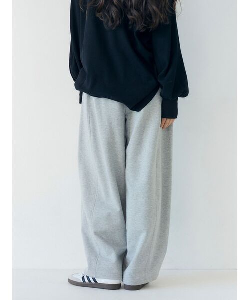 Ungrid（アングリッド）の「レイヤードデザインスウェットルーズパンツ（スウェットパンツ・レディース・ピンク/ライトグレー/アイボリー・FREE）」の10枚目の写真