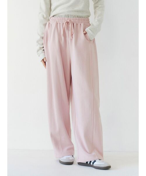 Ungrid（アングリッド）の「レイヤードデザインスウェットルーズパンツ（スウェットパンツ・レディース・ピンク/ライトグレー/アイボリー・FREE）」の12枚目の写真