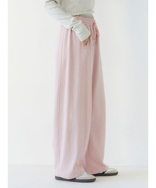 Ungrid（アングリッド）の「レイヤードデザインスウェットルーズパンツ（スウェットパンツ・レディース・ピンク/ライトグレー/アイボリー・FREE）」の13枚目の写真