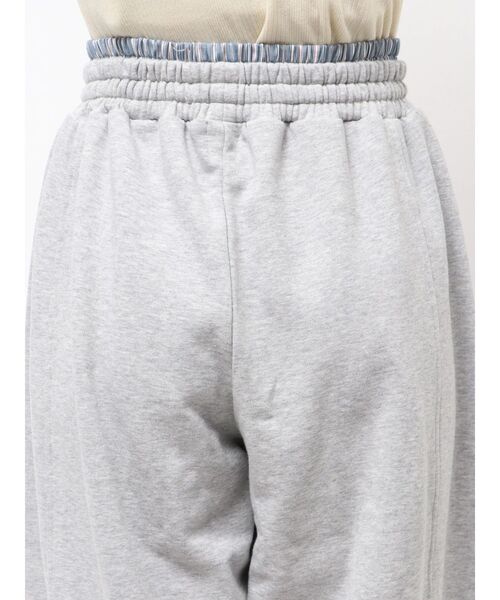 Ungrid（アングリッド）の「レイヤードデザインスウェットルーズパンツ（スウェットパンツ・レディース・ピンク/ライトグレー/アイボリー・FREE）」の5枚目の写真