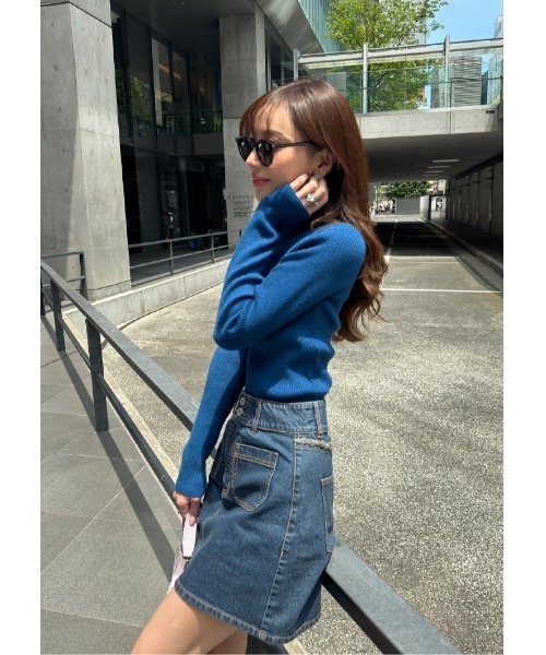 LUDICRUM(ルーディクルム)の「LD Back fringe denim skirt(デニムスカート・レディース・ブラック/ブルー・XS/S/M)」の9枚目の写真