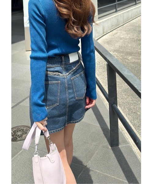 LUDICRUM(ルーディクルム)の「LD Back fringe denim skirt(デニムスカート・レディース・ブラック/ブルー・XS/S/M)」の10枚目の写真