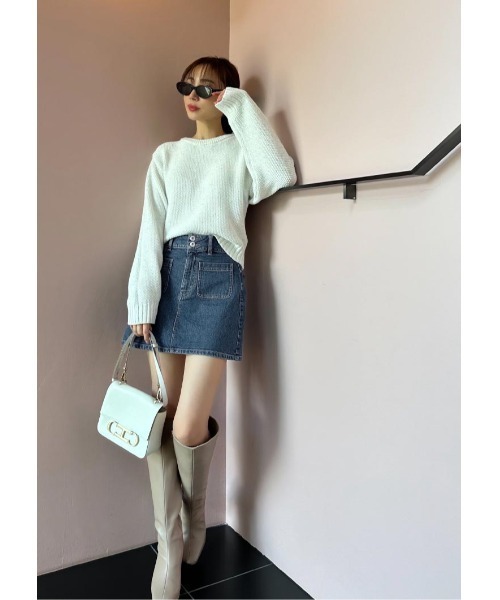 LUDICRUM(ルーディクルム)の「LD Back fringe denim skirt(デニムスカート・レディース・ブラック/ブルー・XS/S/M)」の11枚目の写真