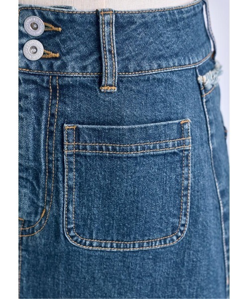 LUDICRUM(ルーディクルム)の「LD Back fringe denim skirt(デニムスカート・レディース・ブラック/ブルー・XS/S/M)」の19枚目の写真