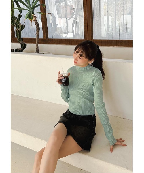 LUDICRUM(ルーディクルム)の「LD Back fringe denim skirt(デニムスカート・レディース・ブラック/ブルー・XS/S/M)」の4枚目の写真