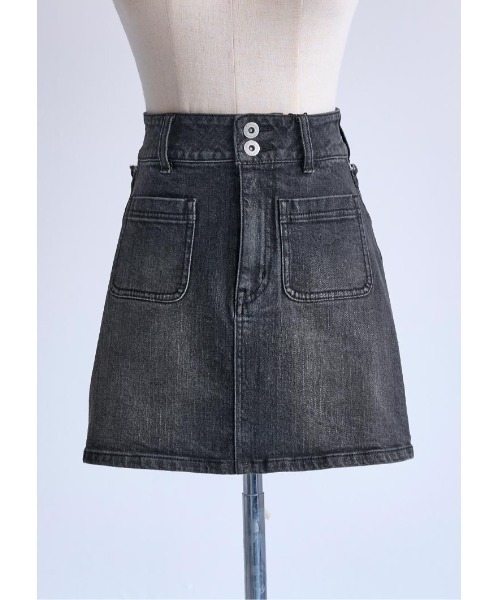 LUDICRUM(ルーディクルム)の「LD Back fringe denim skirt(デニムスカート・レディース・ブラック/ブルー・XS/S/M)」の14枚目の写真
