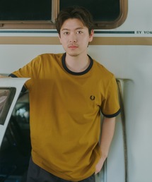 FRED PERRY（フレッドペリー）の「[FRED PERRY/フレッドペリー] 別注 ワンポイントロゴ刺繍 リンガーTシャツ（Tシャツ/カットソー）」