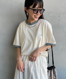 FRED PERRY（フレッドペリー）の「[FRED PERRY フレッドペリー] 別注 ワンポイントロゴ刺繍 リンガーTシャツ（Tシャツ/カットソー）」