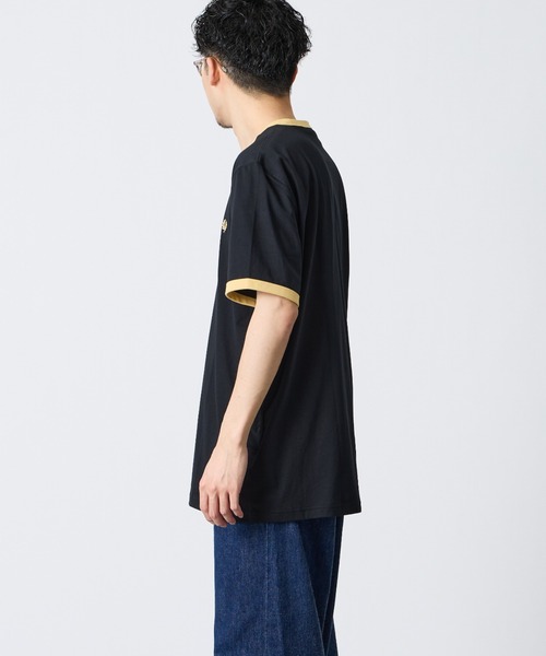 FRED PERRY/フレッドペリー] 別注 ワンポイントロゴ刺繍 リンガーT