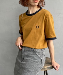 FRED PERRY（フレッドペリー）の「[FRED PERRY フレッドペリー] 別注 ワンポイントロゴ刺繍 リンガーTシャツ（Tシャツ/カットソー）」