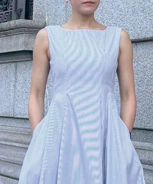 JENNE(ジェンヌ)の「ストライプマリンワンピース(eco素材)(ワンピース・レディース・ブルー/グリーン/ネイビー・X-LARGE/LARGE/MEDIUM/SMALL)」の7枚目の写真