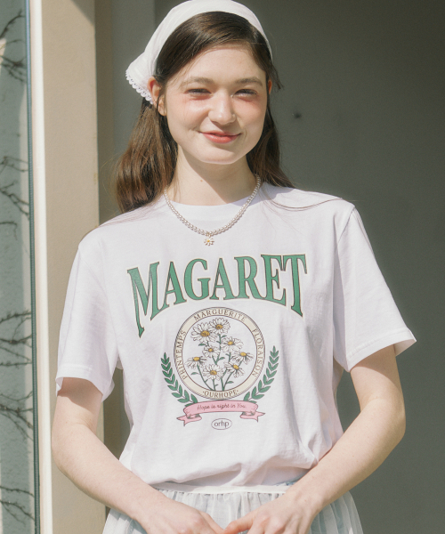 OURHOPE(アワーホープ)の「マガレットアートワークTシャツ - ホワイト(Tシャツ/カットソー・レディース・ホワイト・1(S)/2(M))」の2枚目の写真