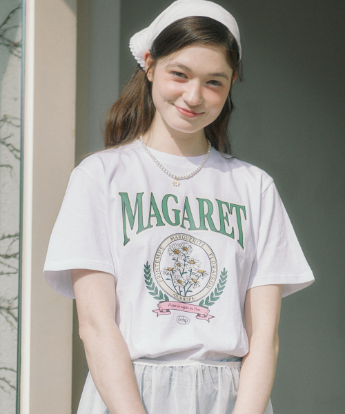 OURHOPE(アワーホープ)の「マガレットアートワークTシャツ - ホワイト(Tシャツ/カットソー・レディース・ホワイト・1(S)/2(M))」の4枚目の写真