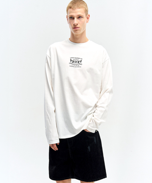 ANYTIME LOREAK(エニタイムロレーク)の「ROSE DYEING LONG SLEEVE-WHITE(Tシャツ/カットソー・レディース・その他・LARGE/MEDIUM)」の1枚目の写真