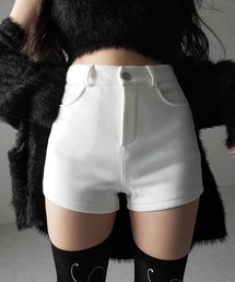 【 ２color ／４size 】裏起毛ハイウエストタイトスパンショートパンツ ／ urakimo high waist tight span short pants