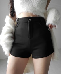 me+em select（ミームセレクト）の「【 2color /4size 】裏起毛ハイウエストタイトスパンショートパンツ / urakimo high waist tight span short pants（その他パンツ）」