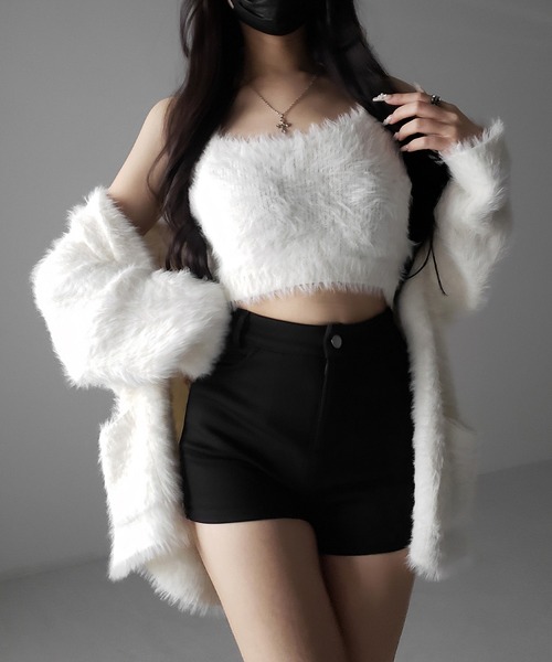 me+em select(ミームセレクト)の「【 2color /4size 】裏起毛ハイウエストタイトスパンショートパンツ / urakimo high waist tight span short pants(その他パンツ・レディース・ブラック/ホワイト・SMALL/MEDIUM/LARGE/X-LARGE)」の13枚目の写真