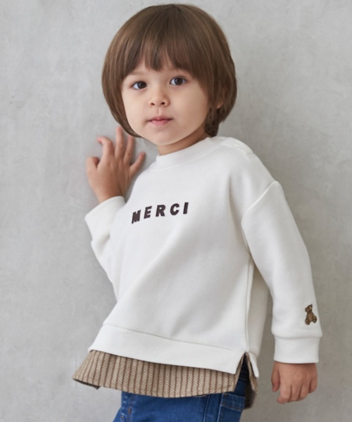 petit main（プティマイン）の「【リンク】チェックドッキングチュニック（チュニック・キッズ・モカ/レッド・80ｃｍ/130cm/120cm/110cm/100cm/90cm）」の5枚目の写真