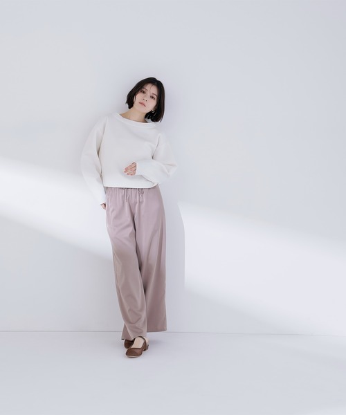 NATURAL BEAUTY BASIC（ナチュラルビューティーベーシック）の「◇サテンイージーパンツ（その他パンツ・レディース・オフホワイト/ベージュ/ブラック・MEDIUM/P/S）」の17枚目の写真