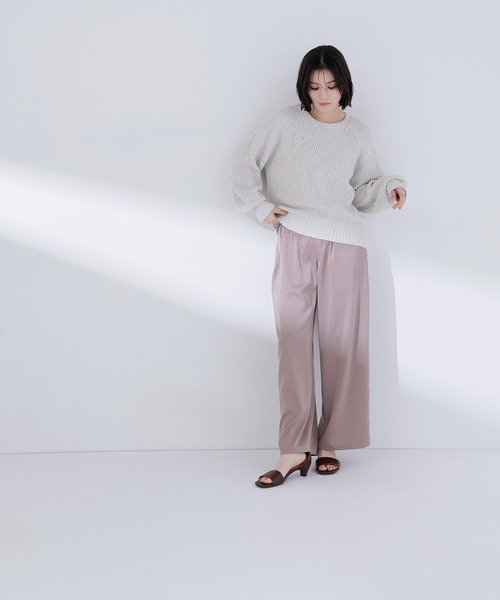 NATURAL BEAUTY BASIC（ナチュラルビューティーベーシック）の「◇サテンイージーパンツ（その他パンツ・レディース・オフホワイト/ベージュ/ブラック・MEDIUM/P/S）」の21枚目の写真