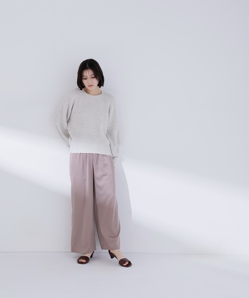 NATURAL BEAUTY BASIC（ナチュラルビューティーベーシック）の「◇サテンイージーパンツ（その他パンツ・レディース・オフホワイト/ベージュ/ブラック・MEDIUM/P/S）」の22枚目の写真