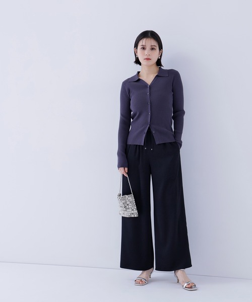 NATURAL BEAUTY BASIC（ナチュラルビューティーベーシック）の「◇サテンイージーパンツ（その他パンツ・レディース・オフホワイト/ベージュ/ブラック・MEDIUM/P/S）」の13枚目の写真