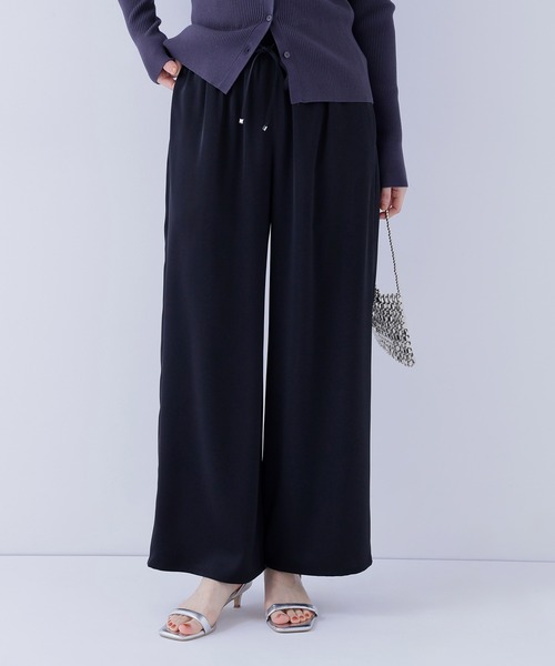 NATURAL BEAUTY BASIC（ナチュラルビューティーベーシック）の「◇サテンイージーパンツ（その他パンツ・レディース・オフホワイト/ベージュ/ブラック・MEDIUM/P/S）」の16枚目の写真